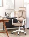 Office Chair DELIGHT Faux Suede Sand Beige