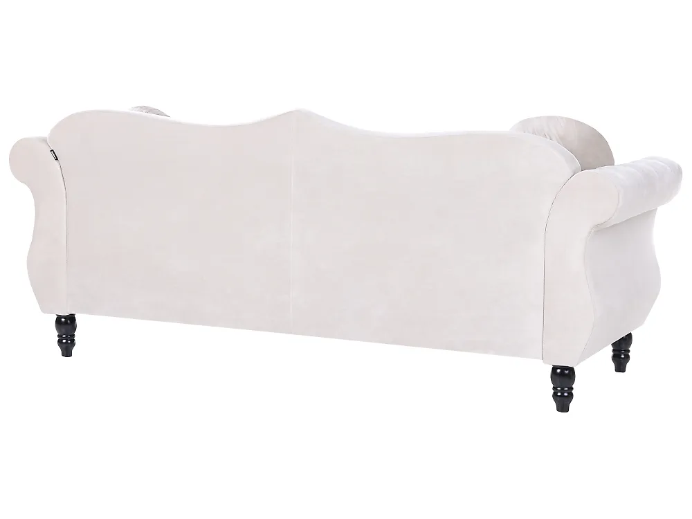 Sofa 3 Seater SKIEN Velvet Light Beige_1170454