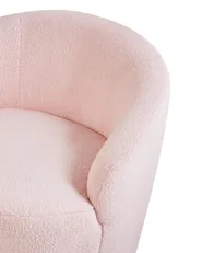 Svängbar fåtölj DAVIK Bouclé Pastellrosa_966575