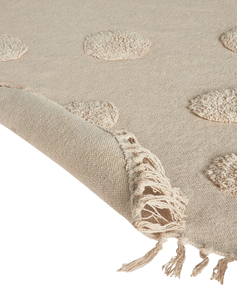 Kids Rug WAHAR Beige ø 140 cm Cotton_903828