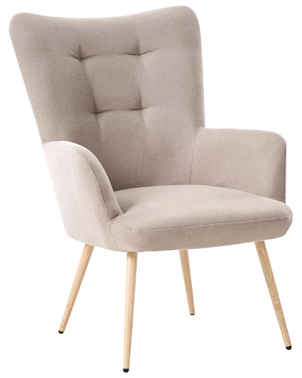 Öronlappsfåtölj VEJLE med fotpall Beige_912967