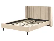 Bed Velvet VILLETTE 160 x 200 cm (EU King Size) Beige_832589