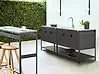 3 Piece Outdoor Kitchen Set with Sink MAENZA Black Metal