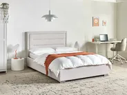 Ottoman Bed ROUEN Fabric Light Beige 140 x 200 cm (EU Double)_996722