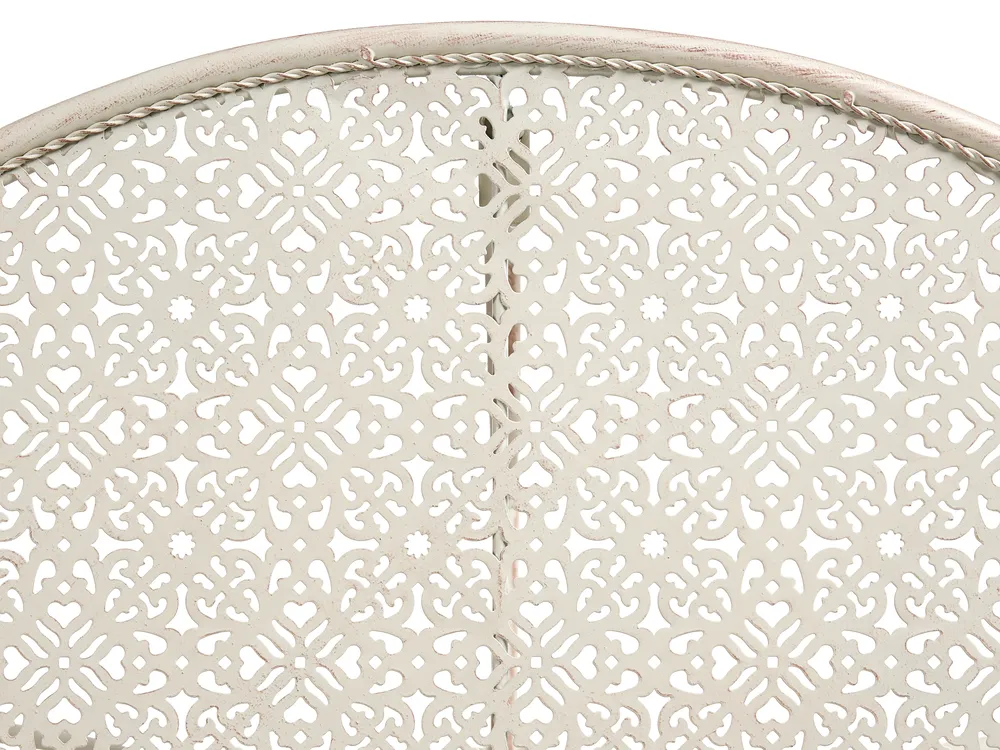 Bistro Set Folding JUINA Metal Light Beige_1002424