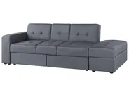 Sofa Bed 3 Seater FALSTER with Storage Fabric Dark Grey_751414