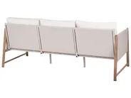 Garden Lounge Set with Table and Ottoman 5 Seater NOLA Metal Light Beige_998405