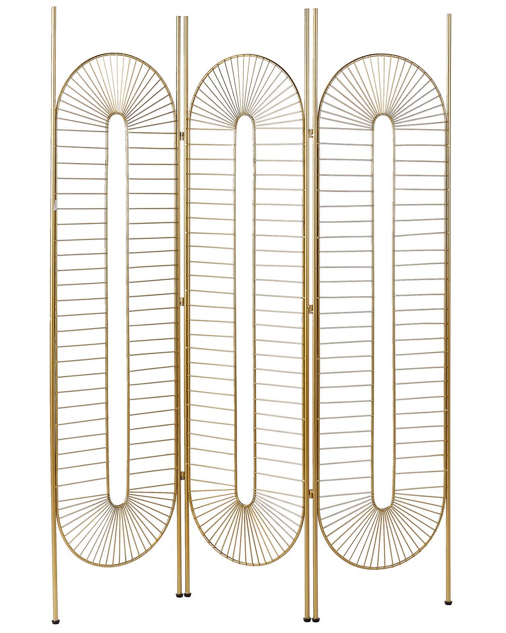 3 Panel Room Divider NOALE 135 cm 170 cm Gold