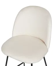 Set med 2 barstolar ARCOLA Sammet Off-White_902378