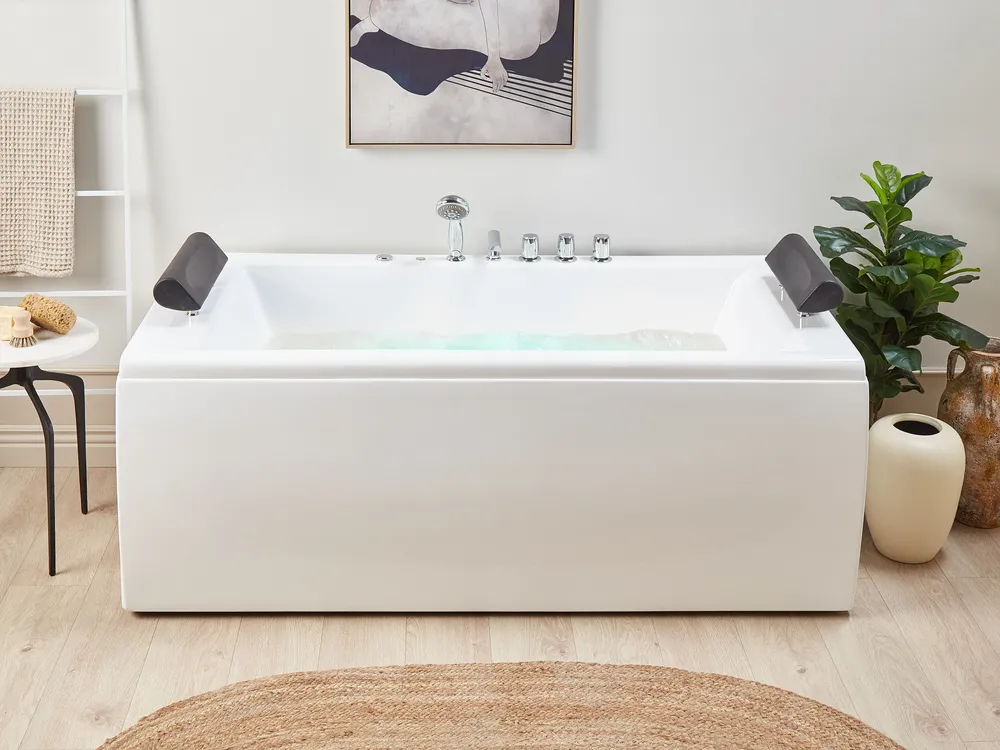 Corner Hot Tub with LED MONTEGO 1720 x 830 mm White