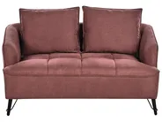 Living Room Set 5 Seater HOBRO Fabric Burgundy_948052