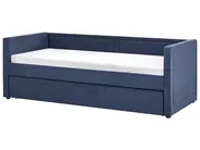 Trundle Bed Corduroy MIMIZAN 90 x 200 cm (EU Single) Navy Blue_1118355
