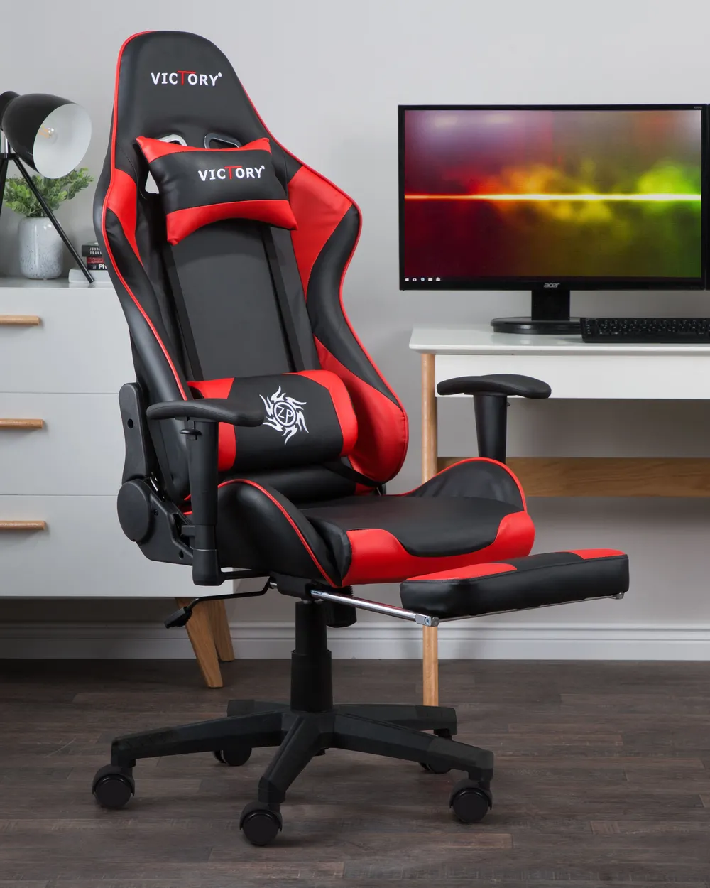 Gaming Chair VICTORY Faux Leather Red_855739