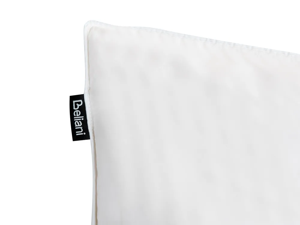 Set of 2 Bed Pillows VIHREN Low 50 x 60 cm Duck Feathers and Down White_1020328