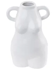 Kukkamaljakko AIGIO 25 cm Keramiikka Valkoinen_845110
