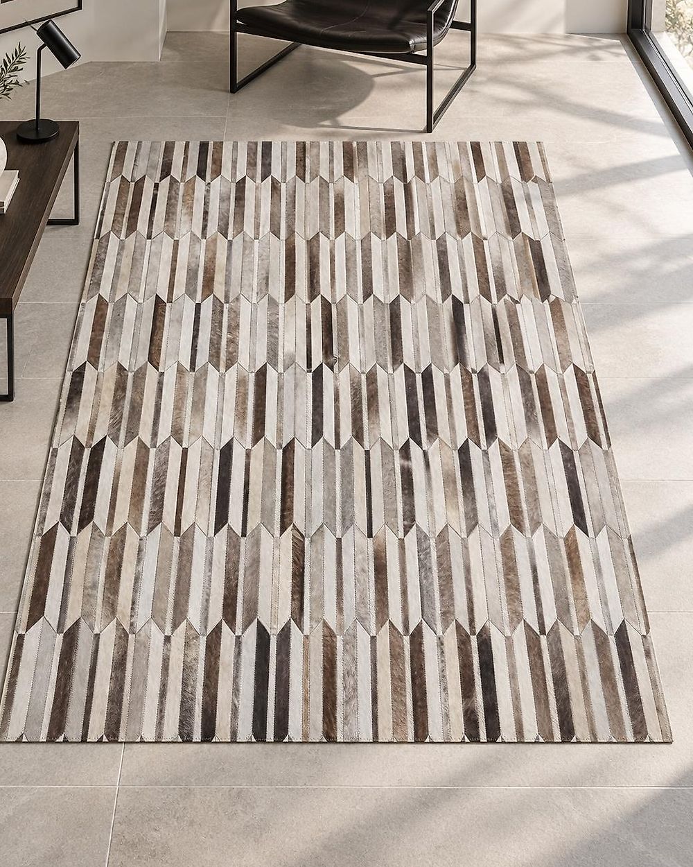 Matto KULALAR Beige 140 x 200 cm Nahka