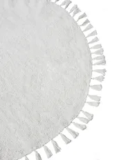 Matta MITSOBI Vit ø 120 cm Bomull_1065184