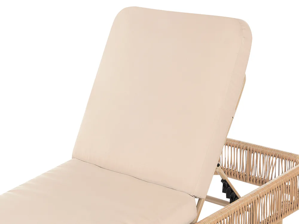 Solseng med pute OSINI PE-rotting Beige_863887