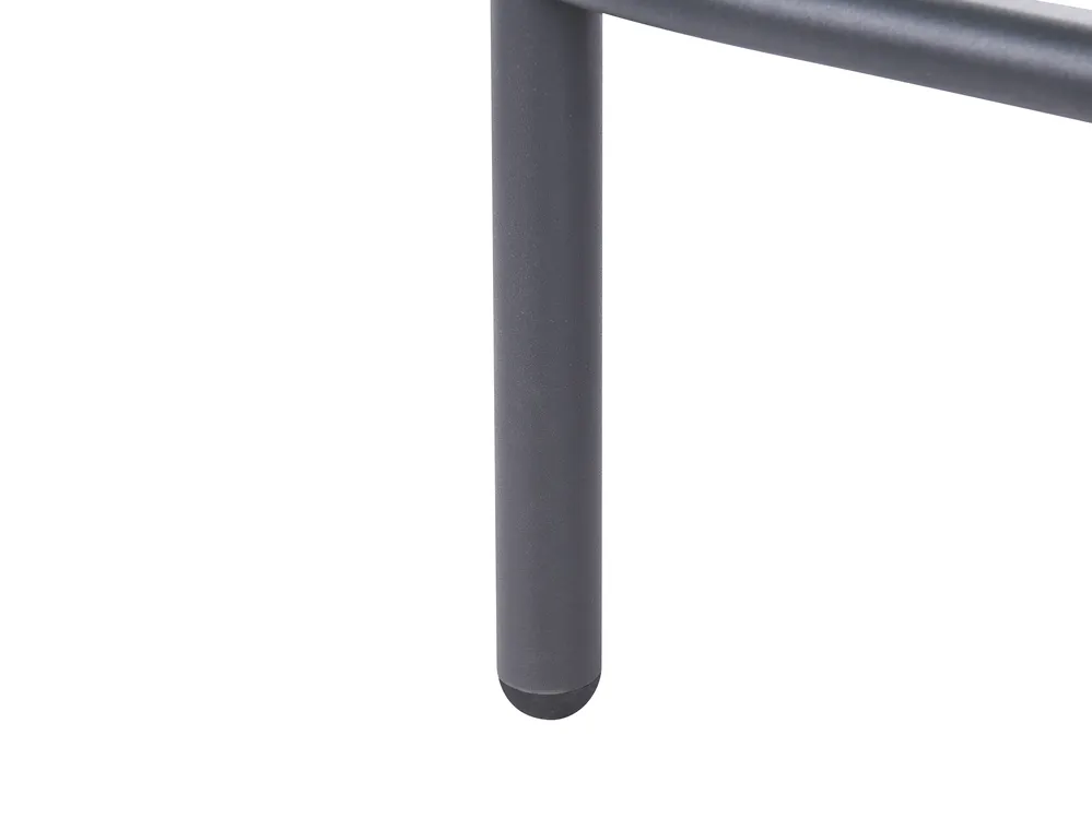Garden Sofa with Table 4 Seater POLLINA Metal Black_1078931
