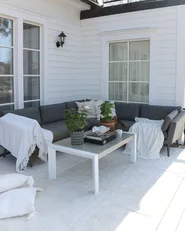 Garden Corner Sofa 5 Seater LORETELLO Grey_983718