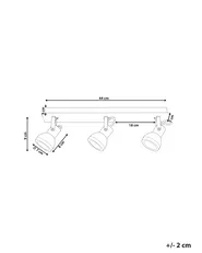 Spotlight med 3 lampor BARO Justerbar Metall Svart_828958
