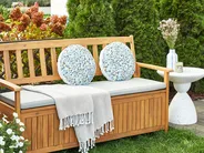 Set of 2 Outdoor Cushions VALLORIA Floral Pattern 40 x 40 cm Light Blue_905283
