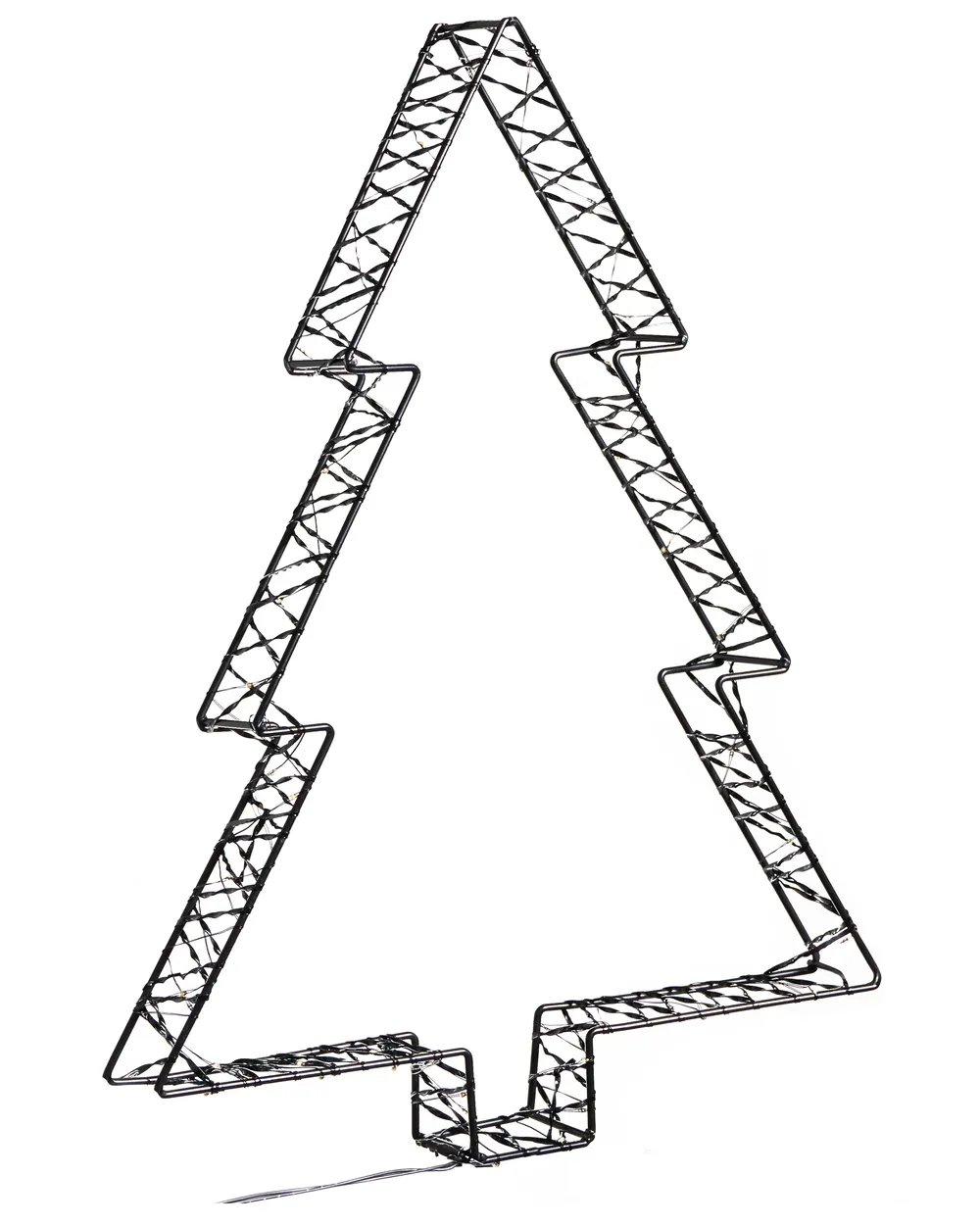 Outdoor Decoration LED LOFSEN 45/35/25 cm Christmas Tree Black_1020728