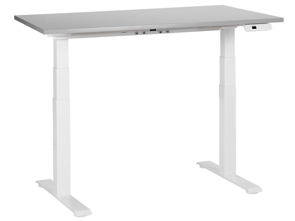 Elektrisk justerbart skrivebord DESTINES 120 cm 72 cm Grå/hvit