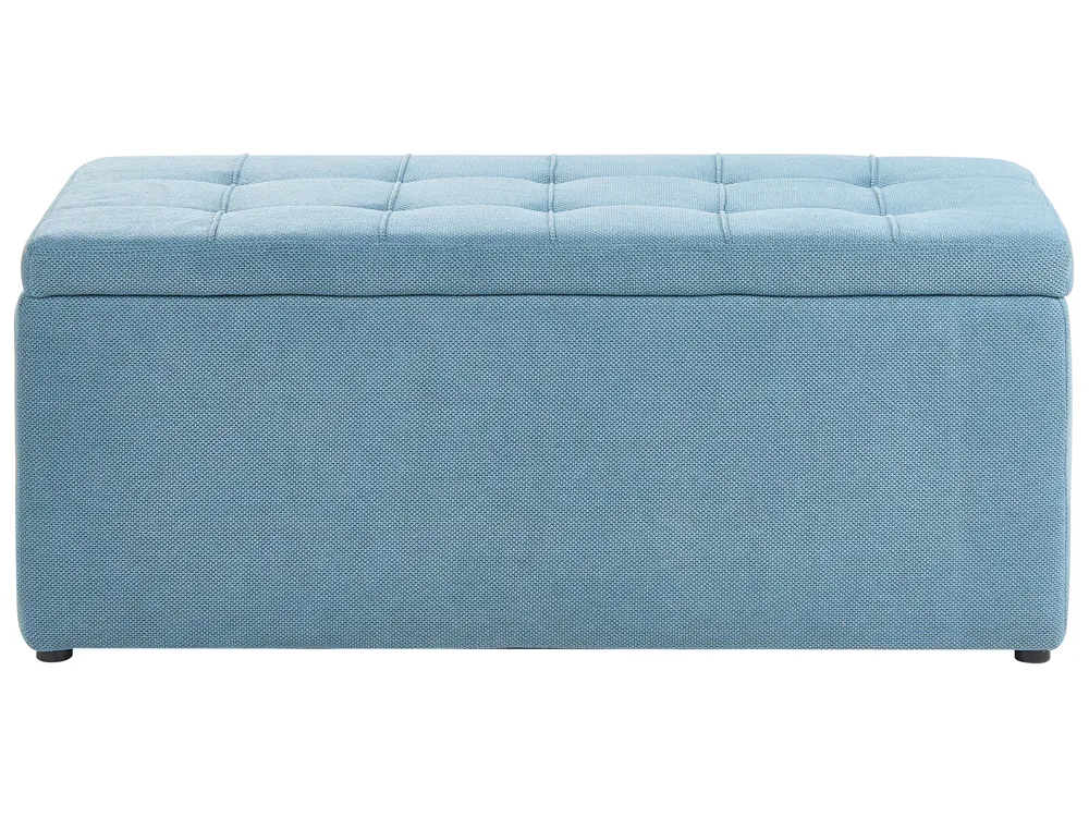 Storage Ottoman OREM Fabric 100 cm Blue_1058927