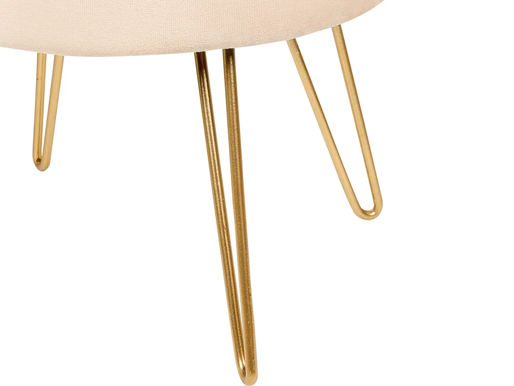 Storage Pouffe SILAS Velvet Light Beige_876801