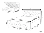 Ottoman Bed AMIENS Fabric Beige 180 x 200 cm (EU Super King)_976103
