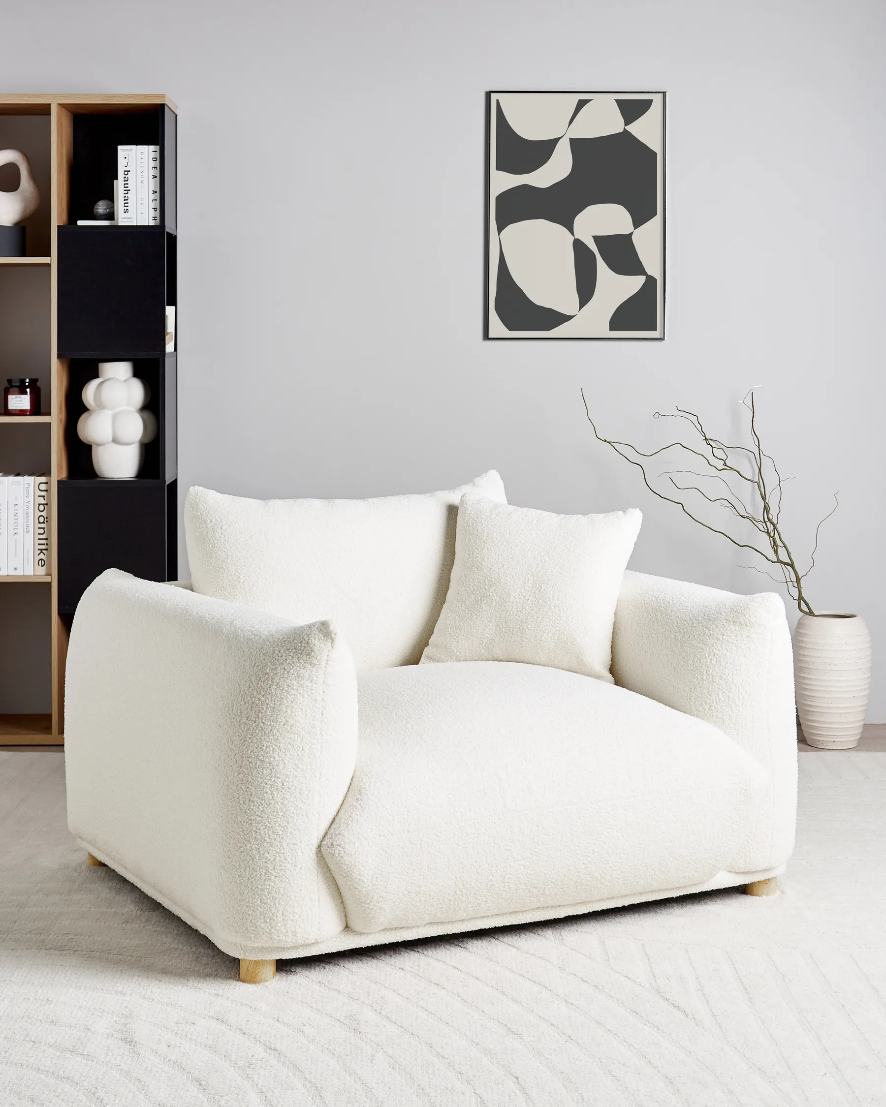 Armchair LUVOS Boucle Off-White_970321