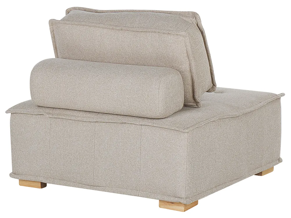 Modular Corner Sofa 4 Seater TIBRO Fabric Light Beige Right Hand_825669