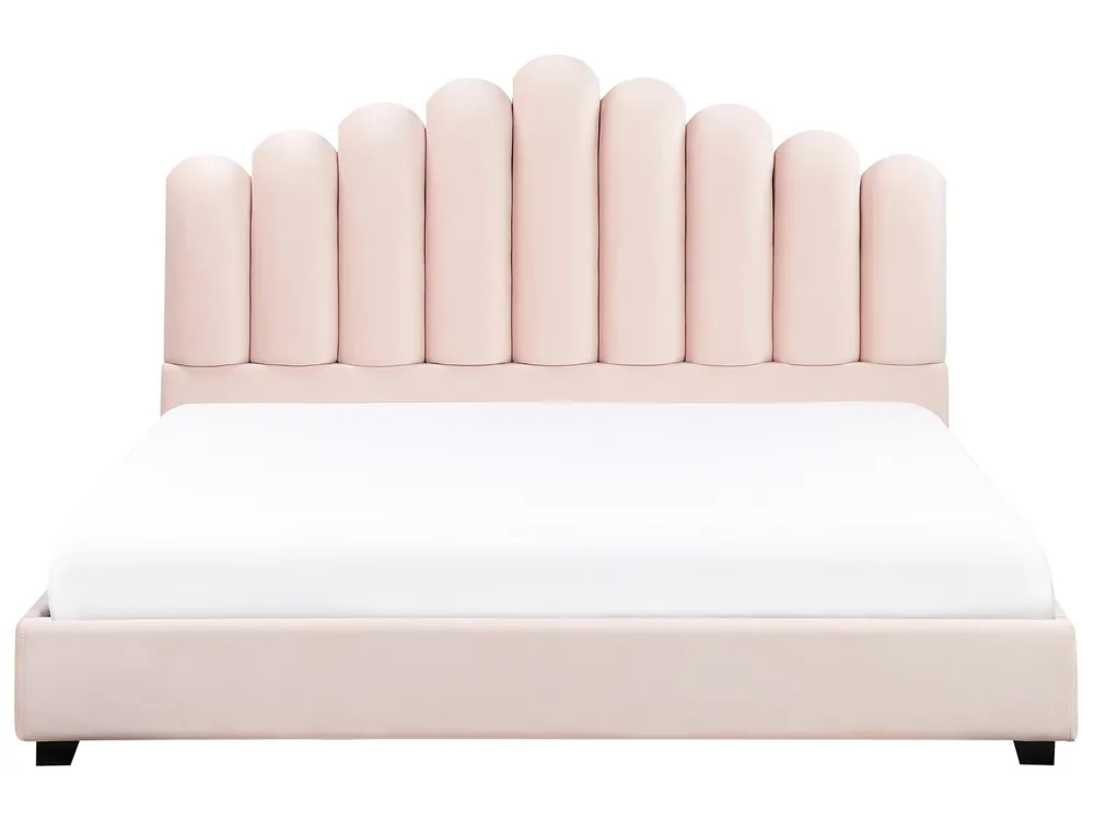 Bed Velvet VINCENNES 180 x 200 cm (EU Super King) Pastel Pink_974499