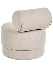 Swivel Armchair KARVIA  Fabric Light Beige_1165206