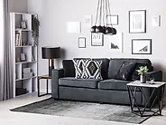 Set of 2 Decorative Cushions COLEUS 45 x 45 cm Cotton Black Geometric Pattern_1179446