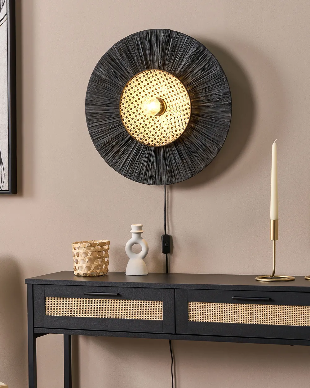 Wall Lamp YAAPI Paper Black