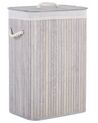 Laundry Basket KOMARI Bamboo Light Grey 72 L