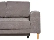 Corner Sofa Bed 3 Seater NUBORG with Storage Chenille Taupe Left Hand_1017470