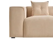 Corner Sofa 3 Seater DOLVA Corduroy Beige Left Hand_871857