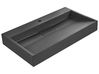 Wall Hung Basin QUENKO 800 x 460 mm Mineral Cast Black