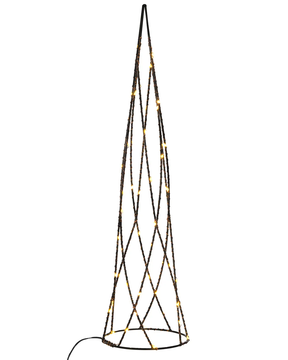 Joulukoristesetti 2 kpl LED-valo NEIDEN 52/38 cm Joulukuusi Hopea_812538