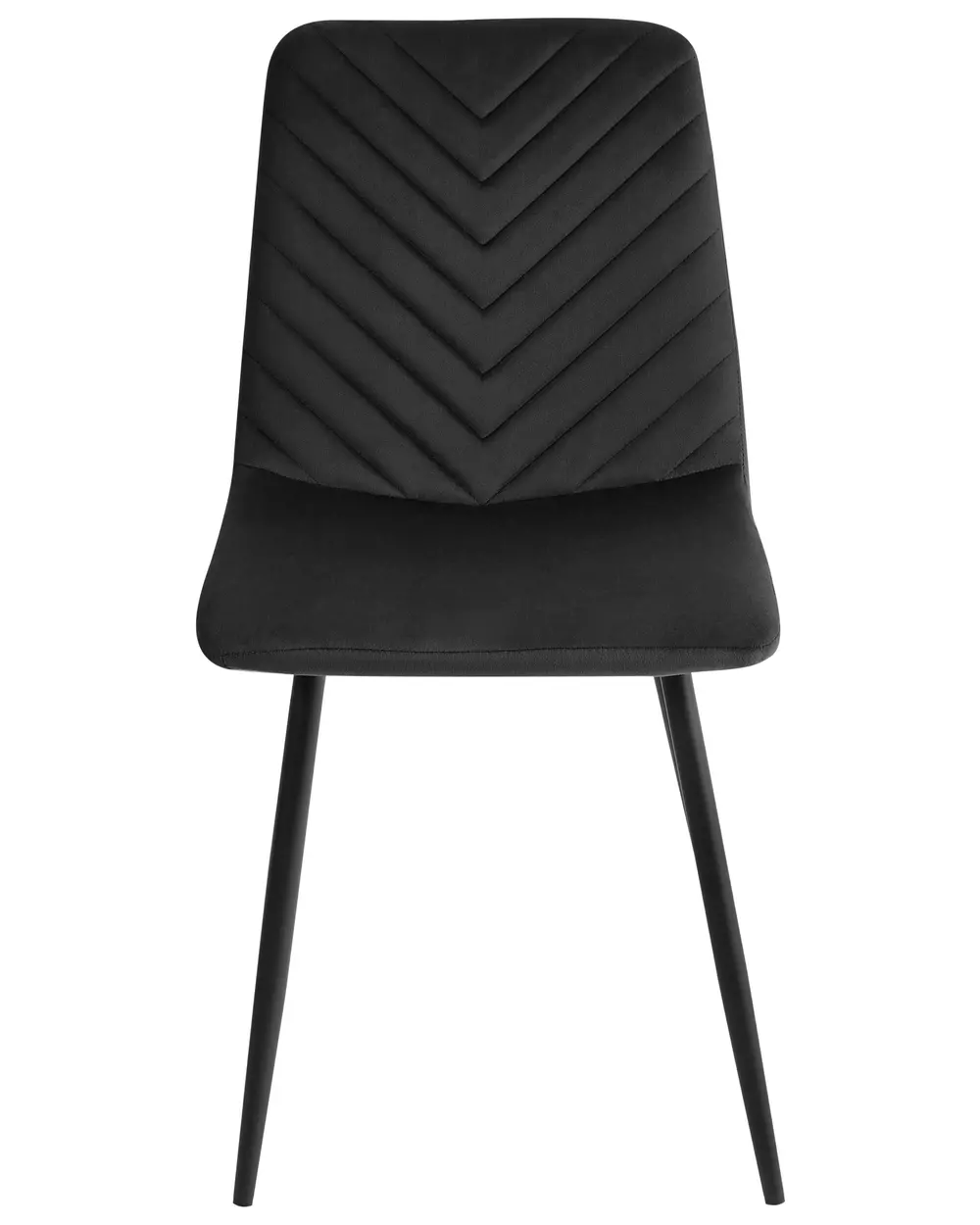 Set of 4 Dining Chairs HAVRE Velvet Black_966763