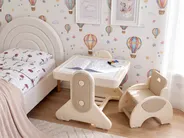 Lasten pöytä ja tuoli MILA Beige_1124418