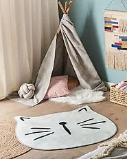 Lastenmatto KITTY Harmaa ø 100 cm_1183448