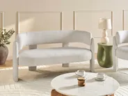 Sofa 2 Seater BUREA Chenille Off-White_1072795