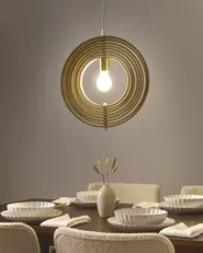 Pendant Lamp MURRELL Poplar Wood Light Brown_967861
