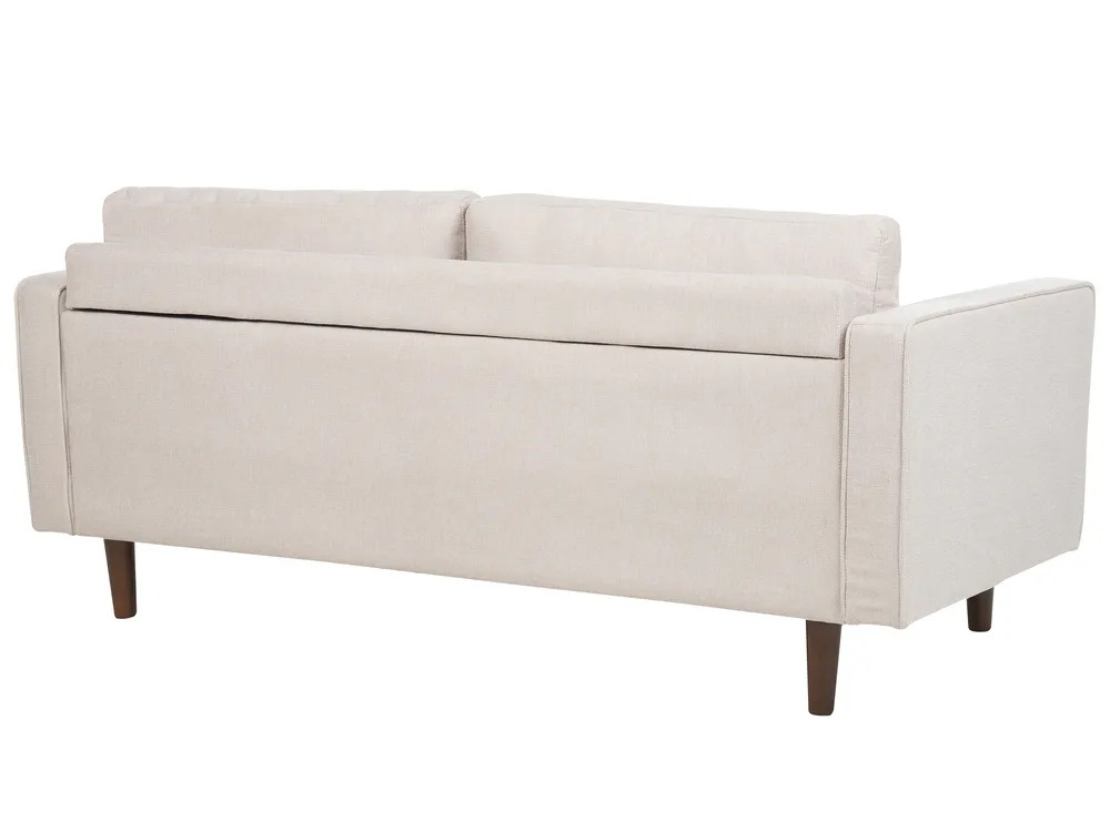 Living Room Set 6 Seater NURMO Fabric Light Beige_896175