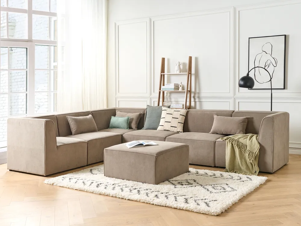 1-Seat Section LEMVIG Corduroy Taupe_876498