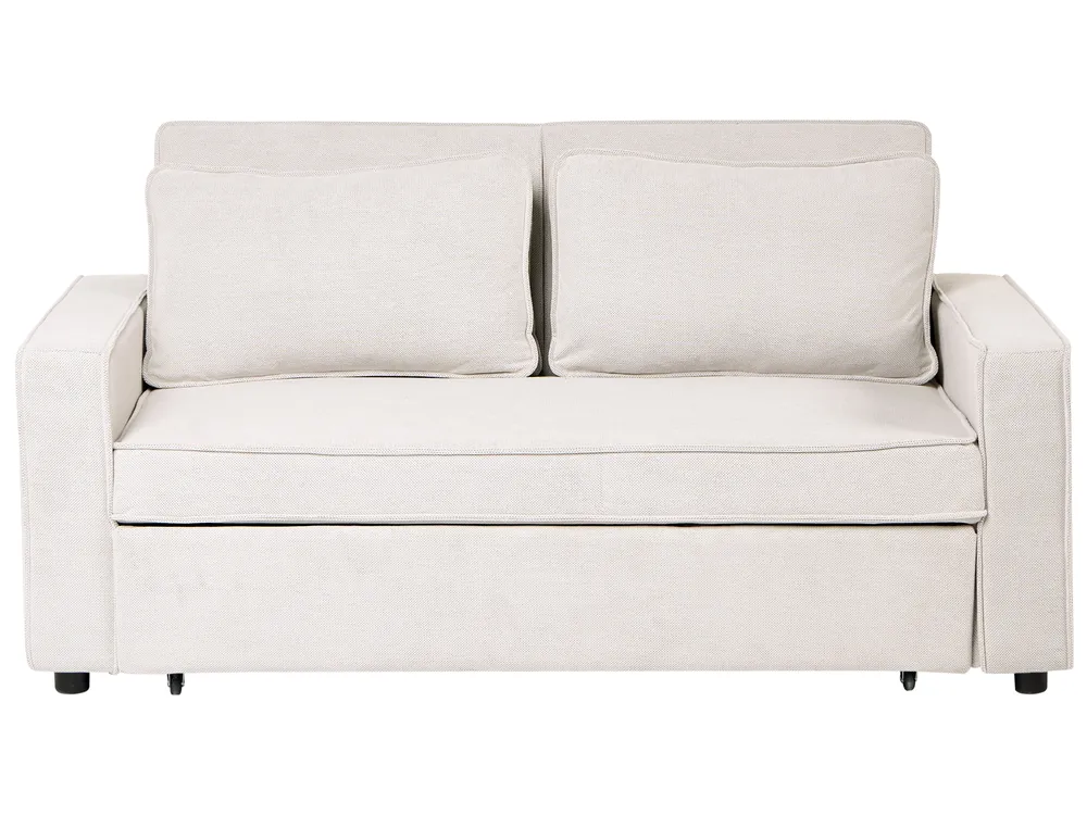 Sofa Bed 2 Seater UTTELA Fabric Off-White
